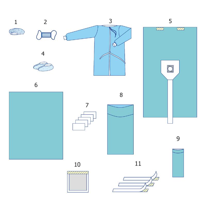 Комплект одягу та покриттів операційних для артроскопії №3 Taipan-Pharm стерильний